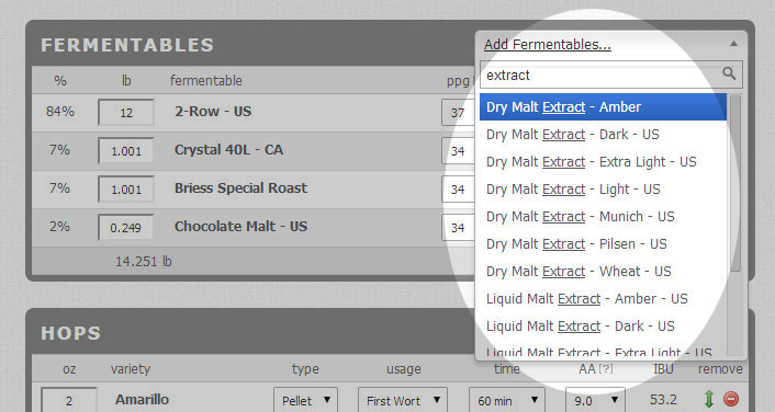Ingredient search