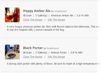 OpenBrew recipe collection